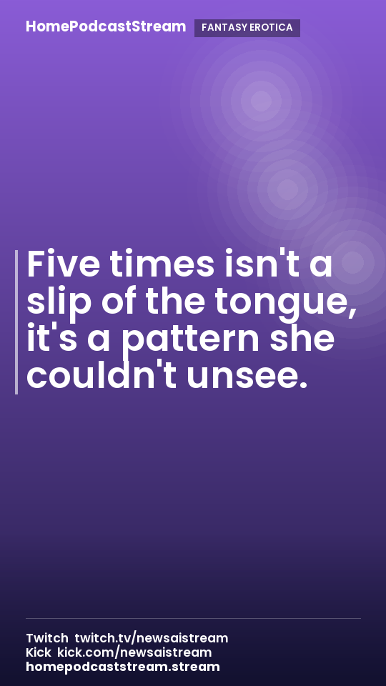 Five times isn't a slip of the tongue, it's a pattern she couldn't unsee.