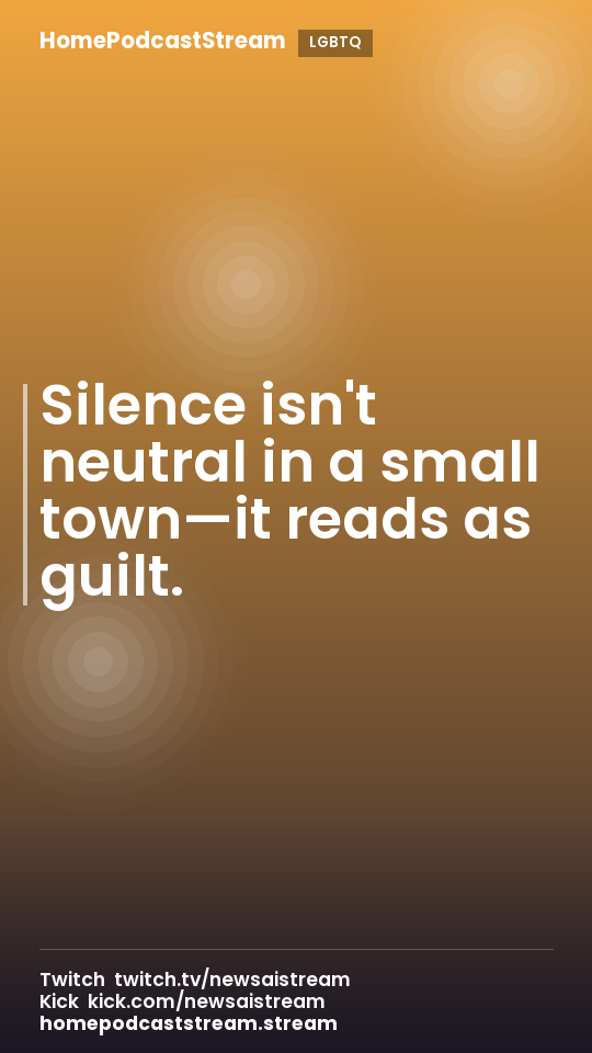 Silence isn't neutral in a small town—it reads as guilt.