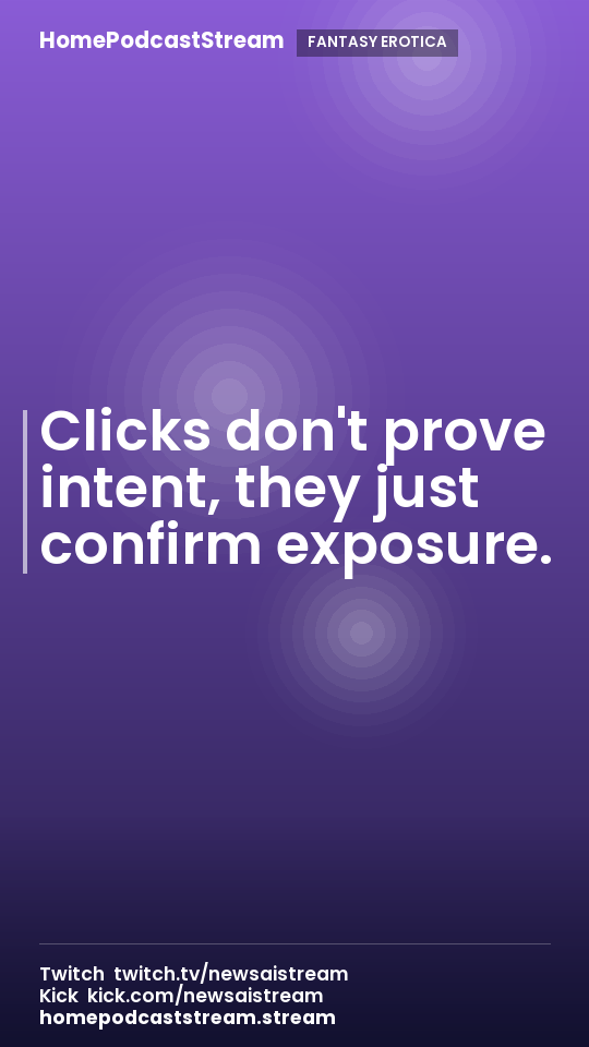 Clicks don't prove intent, they just confirm exposure.