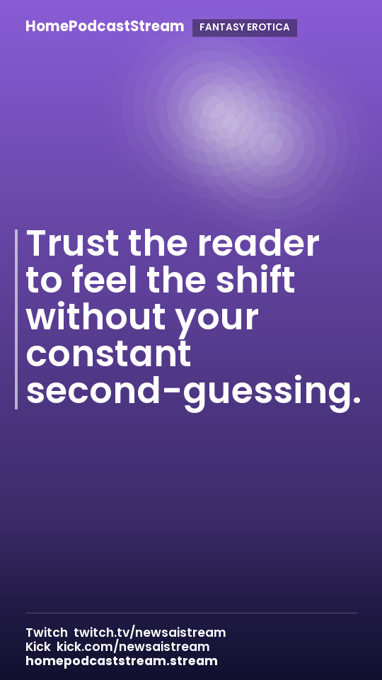 Trust the reader to feel the shift without your constant second-guessing.