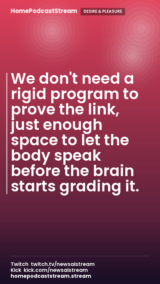 We don't need a rigid program to prove the link, just enough space to let the body speak before the brain starts grading it.