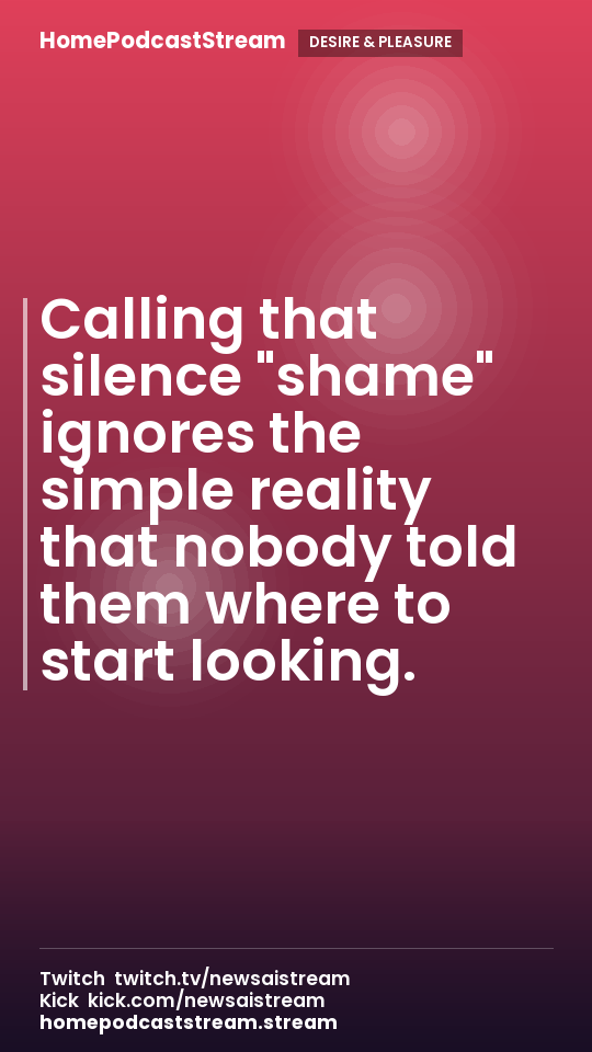 Calling that silence "shame" ignores the simple reality that nobody told them where to start looking.