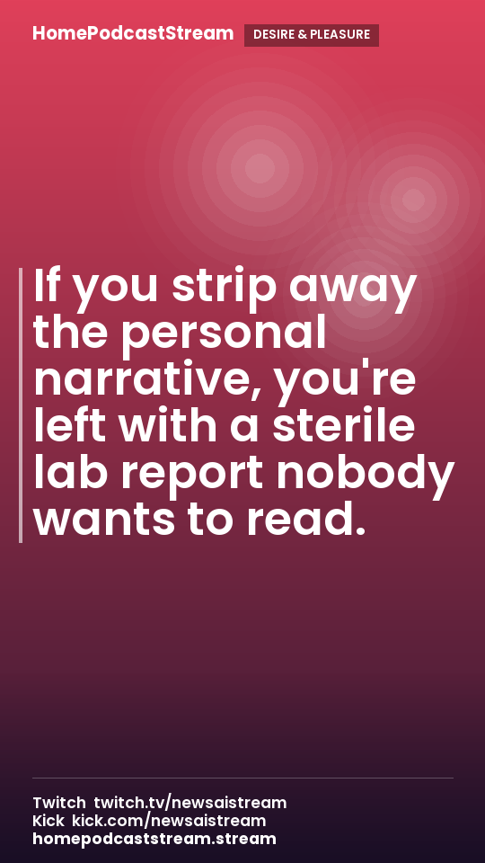 If you strip away the personal narrative, you're left with a sterile lab report nobody wants to read.