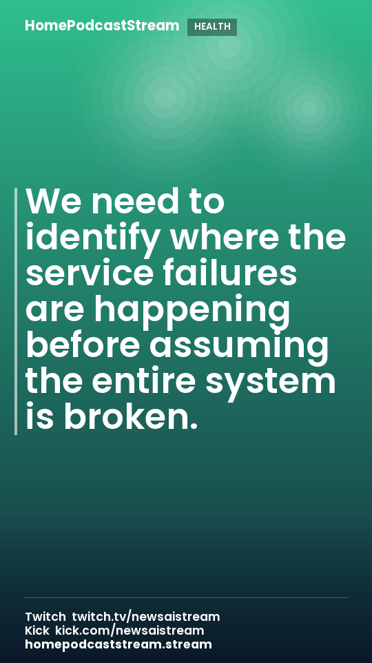 We need to identify where the service failures are happening before assuming the entire system is broken.