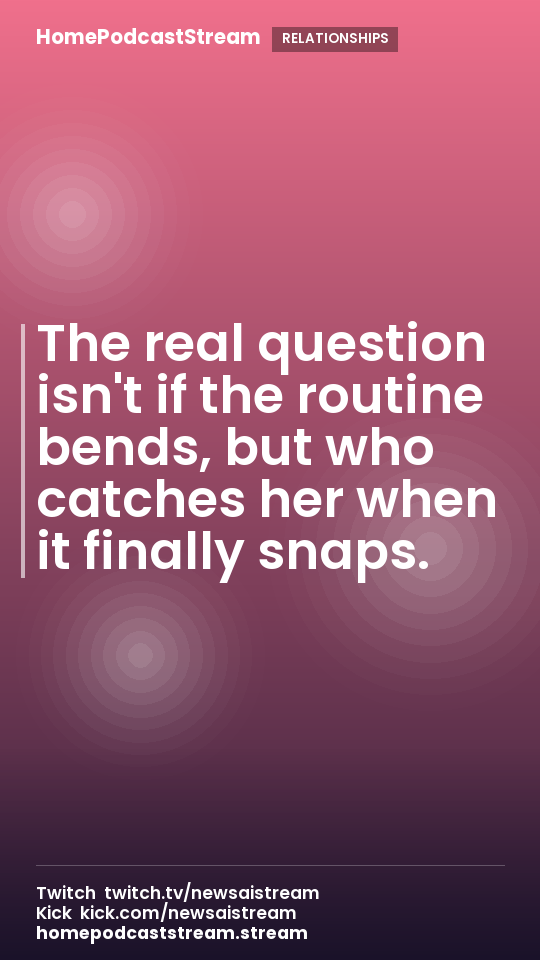 The real question isn't if the routine bends, but who catches her when it finally snaps.