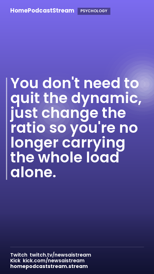 You don't need to quit the dynamic, just change the ratio so you're no longer carrying the whole load alone.
