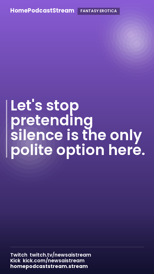 Let's stop pretending silence is the only polite option here.