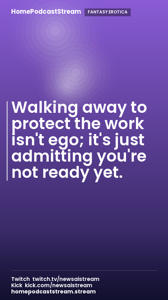 Walking away to protect the work isn't ego; it's just admitting you're not ready yet.