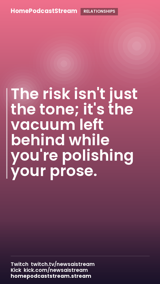 The risk isn't just the tone; it's the vacuum left behind while you're polishing your prose.