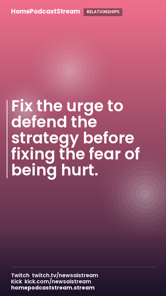 Fix the urge to defend the strategy before fixing the fear of being hurt.