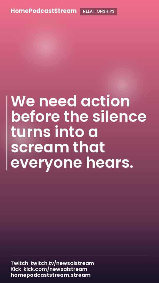 We need action before the silence turns into a scream that everyone hears.