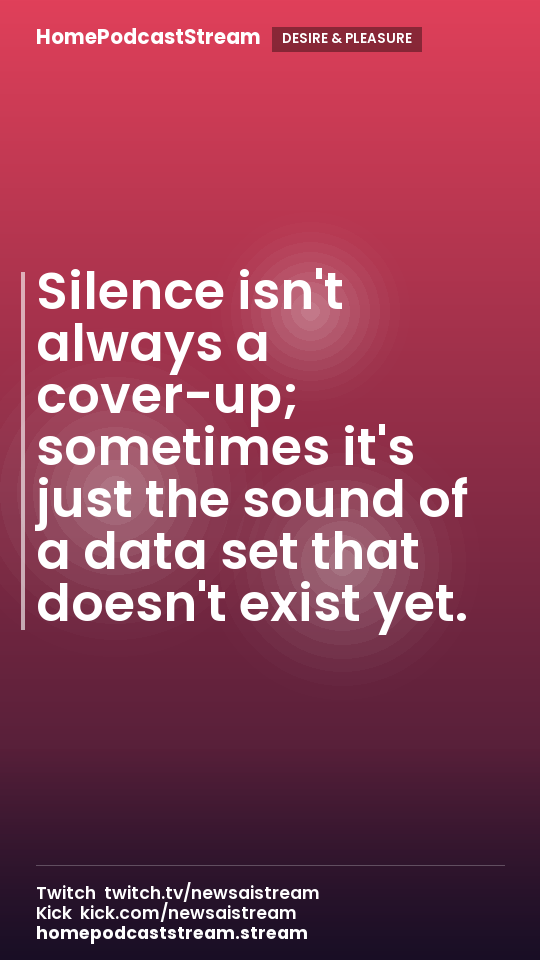 Silence isn't always a cover-up; sometimes it's just the sound of a data set that doesn't exist yet.