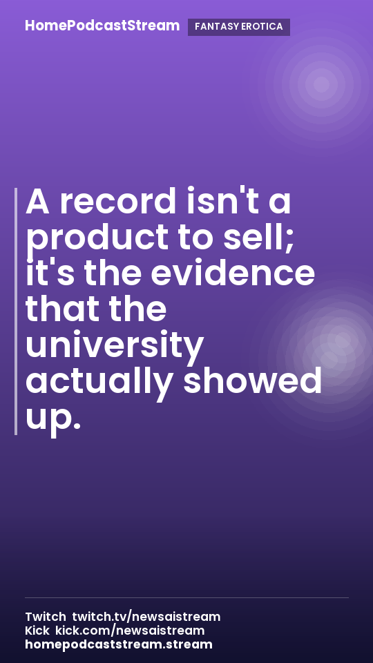 A record isn't a product to sell; it's the evidence that the university actually showed up.