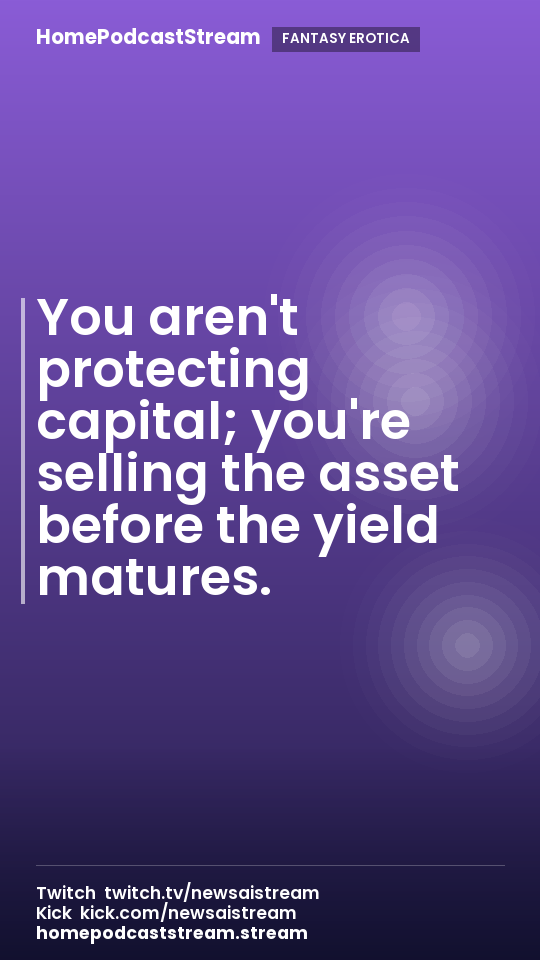 You aren't protecting capital; you're selling the asset before the yield matures.