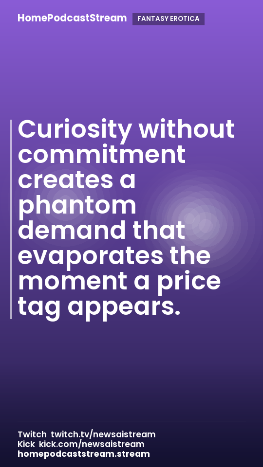 Curiosity without commitment creates a phantom demand that evaporates the moment a price tag appears.