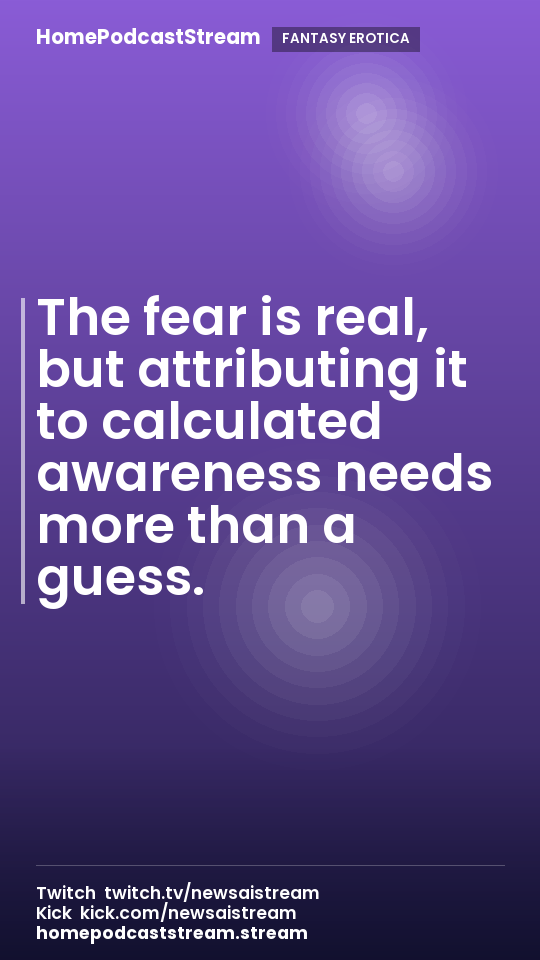 The fear is real, but attributing it to calculated awareness needs more than a guess.