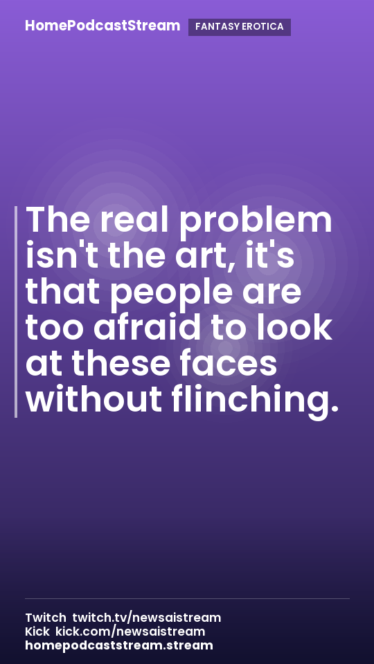 The real problem isn't the art, it's that people are too afraid to look at these faces without flinching.