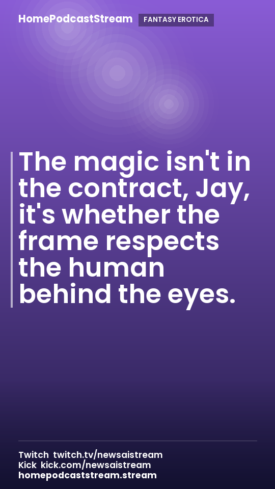 The magic isn't in the contract, Jay, it's whether the frame respects the human behind the eyes.