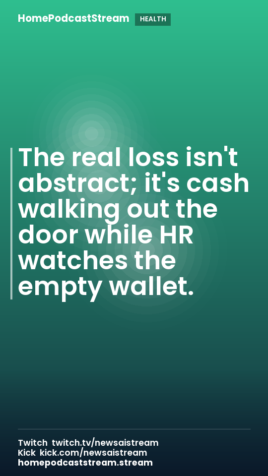 The real loss isn't abstract; it's cash walking out the door while HR watches the empty wallet.