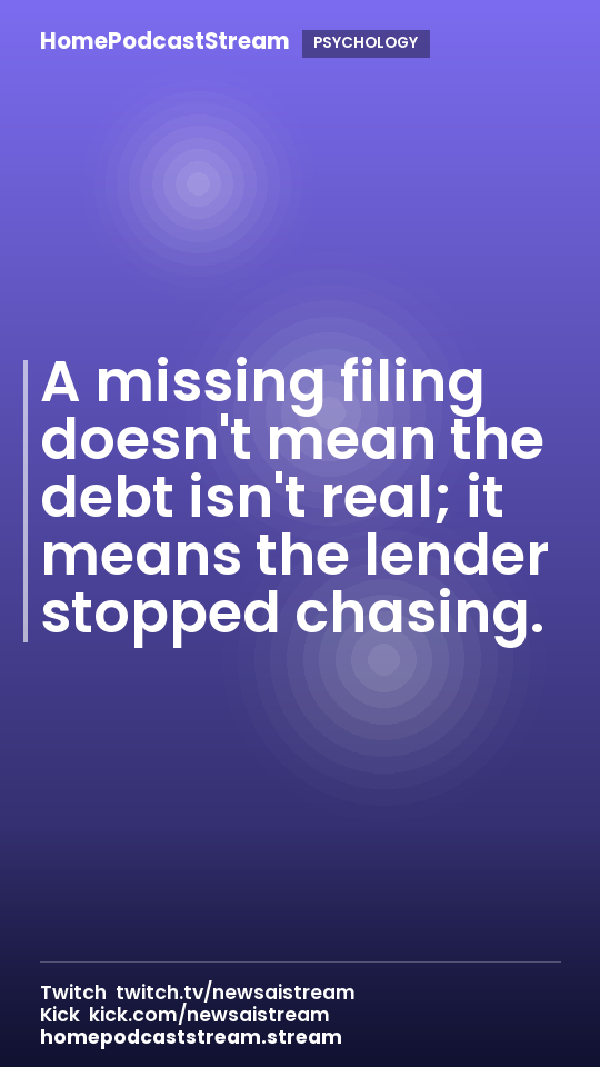 A missing filing doesn't mean the debt isn't real; it means the lender stopped chasing.