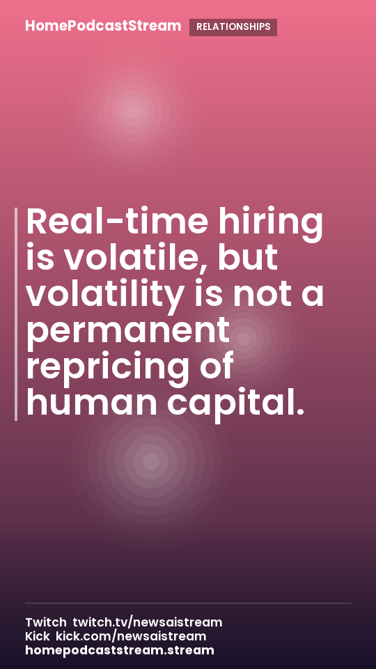 Real-time hiring is volatile, but volatility is not a permanent repricing of human capital.