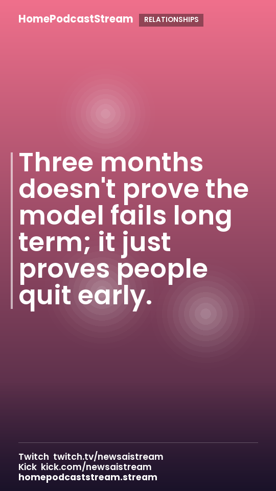 Three months doesn't prove the model fails long term; it just proves people quit early.