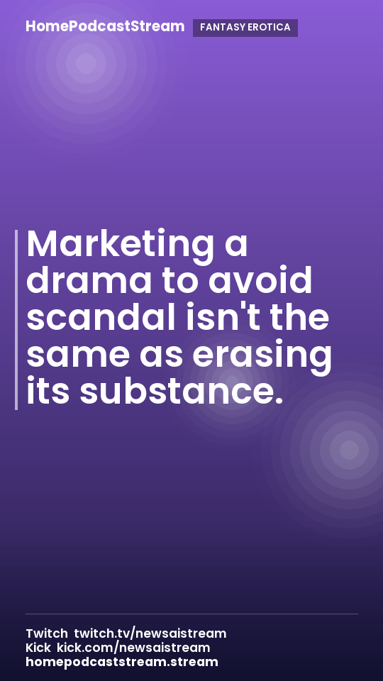 Marketing a drama to avoid scandal isn't the same as erasing its substance.