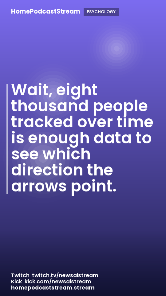 Wait, eight thousand people tracked over time is enough data to see which direction the arrows point.