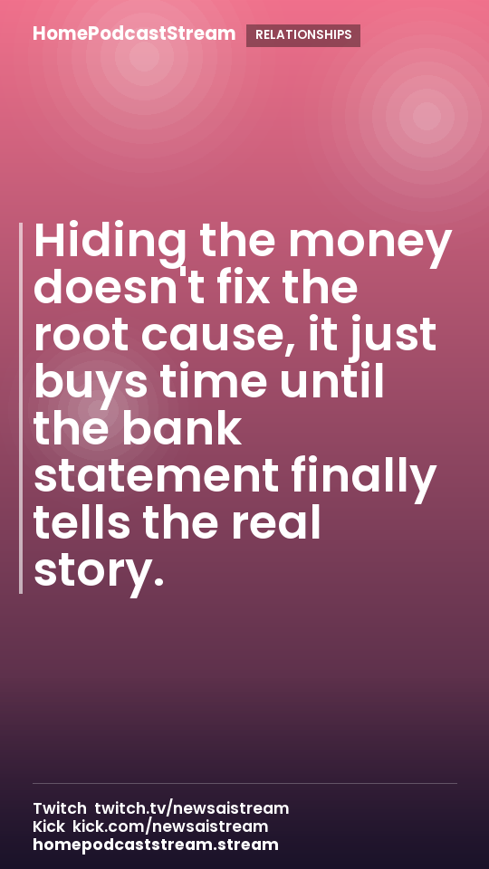Hiding the money doesn't fix the root cause, it just buys time until the bank statement finally tells the real story.