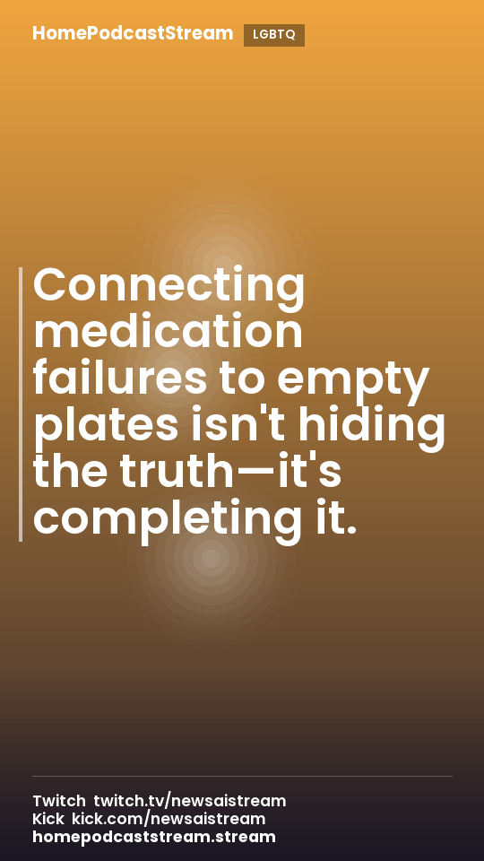 Connecting medication failures to empty plates isn't hiding the truth—it's completing it.