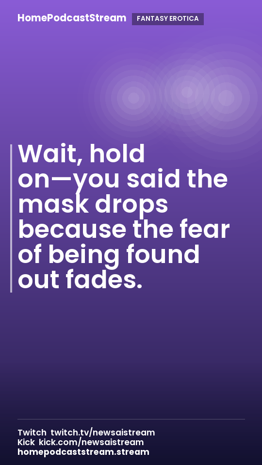 Wait, hold on—you said the mask drops because the fear of being found out fades.