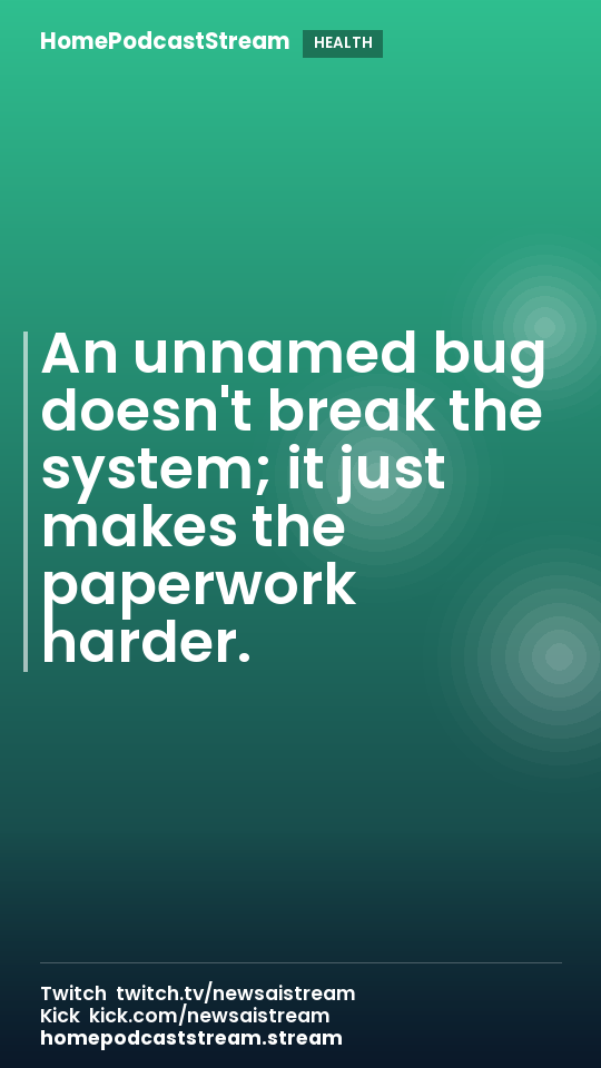 An unnamed bug doesn't break the system; it just makes the paperwork harder.