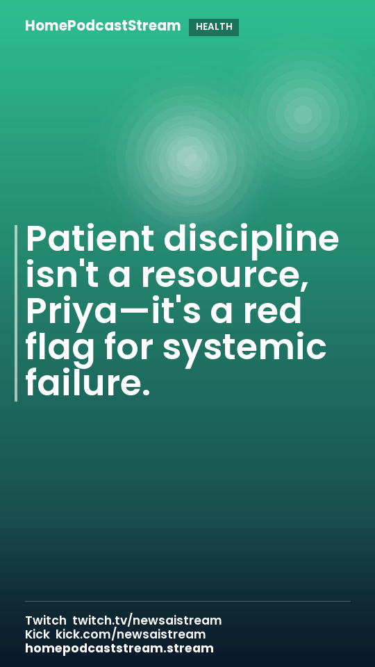 Patient discipline isn't a resource, Priya—it's a red flag for systemic failure.