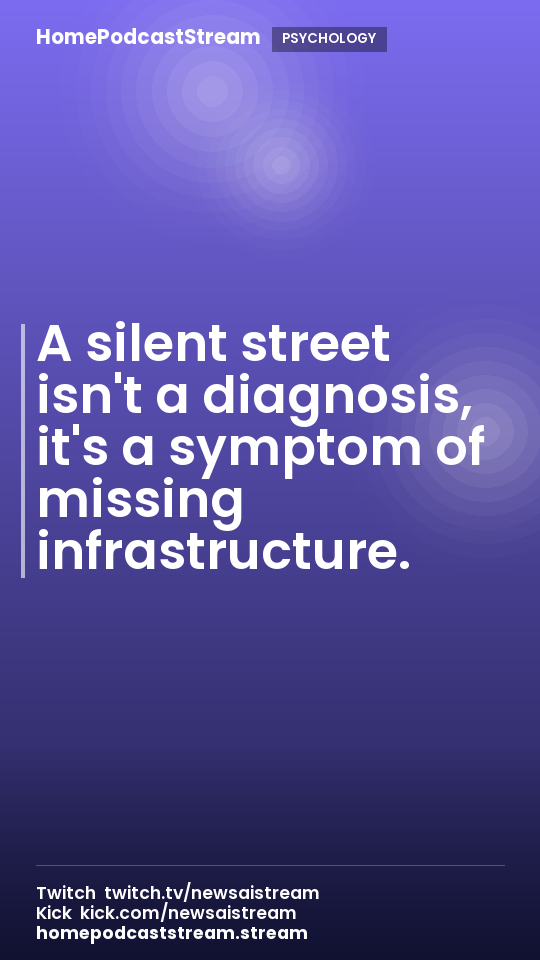A silent street isn't a diagnosis, it's a symptom of missing infrastructure.
