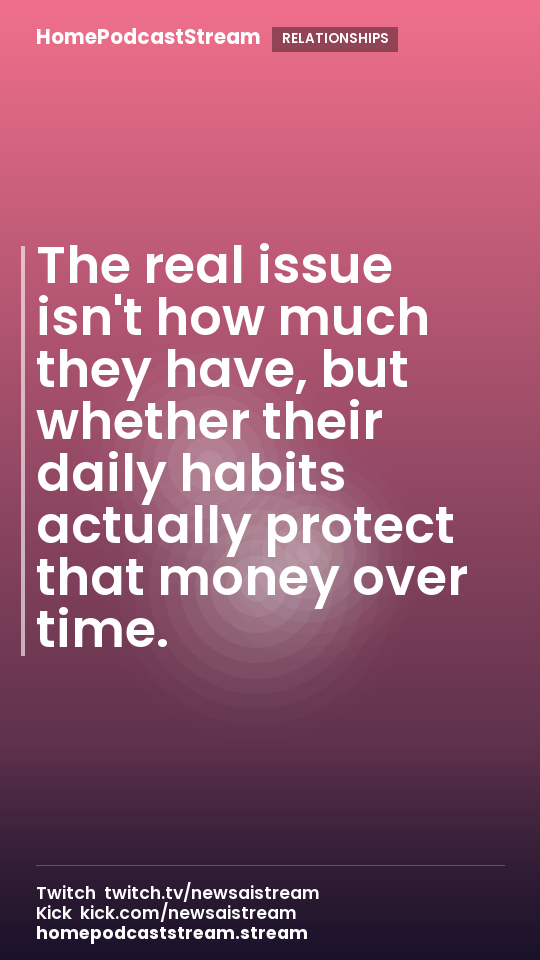 The real issue isn't how much they have, but whether their daily habits actually protect that money over time.