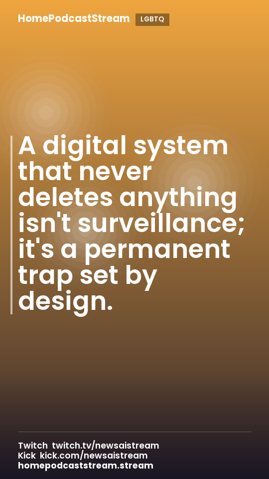A digital system that never deletes anything isn't surveillance; it's a permanent trap set by design.