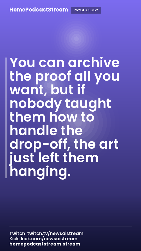 You can archive the proof all you want, but if nobody taught them how to handle the drop-off, the art just left them hanging.
