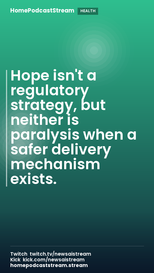 Hope isn't a regulatory strategy, but neither is paralysis when a safer delivery mechanism exists.
