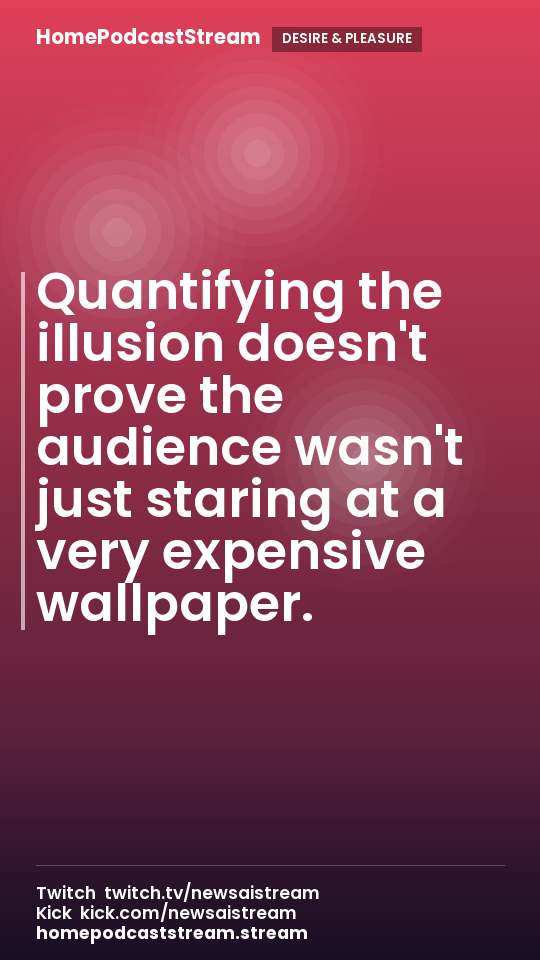 Quantifying the illusion doesn't prove the audience wasn't just staring at a very expensive wallpaper.