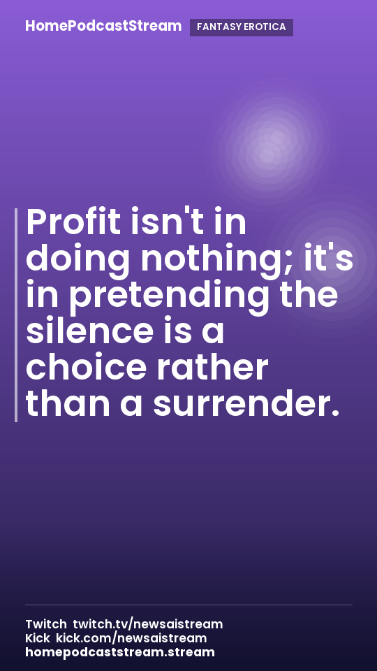 Profit isn't in doing nothing; it's in pretending the silence is a choice rather than a surrender.