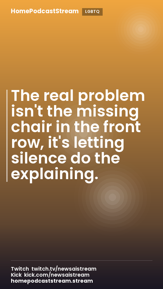 The real problem isn't the missing chair in the front row, it's letting silence do the explaining.