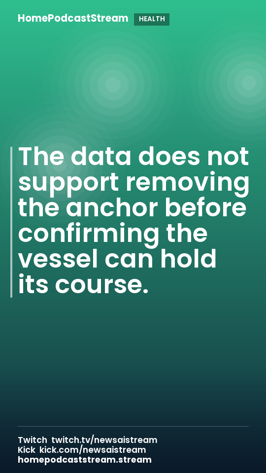 The data does not support removing the anchor before confirming the vessel can hold its course.