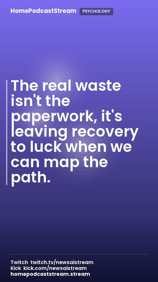 The real waste isn't the paperwork, it's leaving recovery to luck when we can map the path.