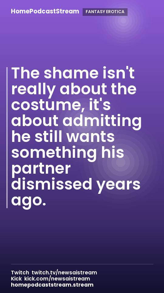 The shame isn't really about the costume, it's about admitting he still wants something his partner dismissed years ago.