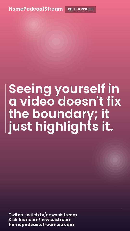 Seeing yourself in a video doesn't fix the boundary; it just highlights it.