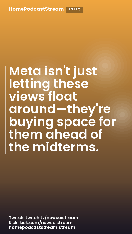 Meta isn't just letting these views float around—they're buying space for them ahead of the midterms.