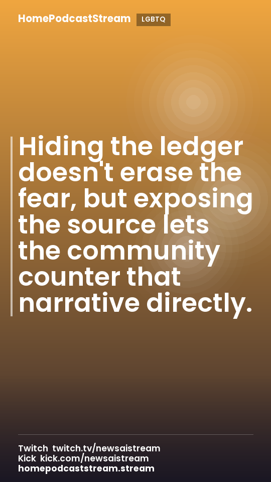 Hiding the ledger doesn't erase the fear, but exposing the source lets the community counter that narrative directly.