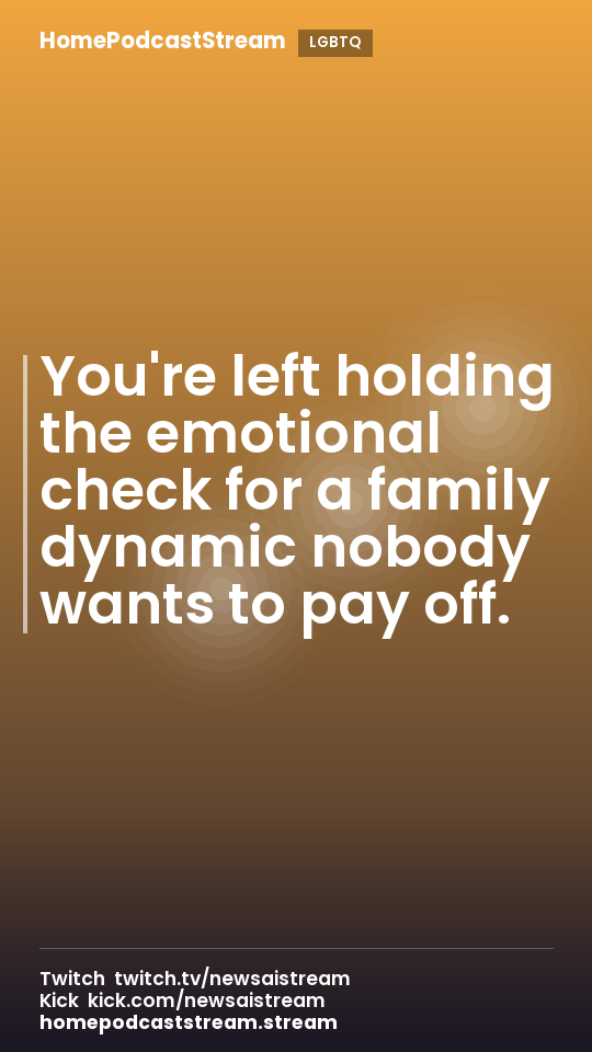You're left holding the emotional check for a family dynamic nobody wants to pay off.
