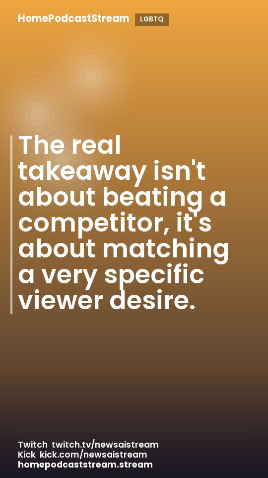 The real takeaway isn't about beating a competitor, it's about matching a very specific viewer desire.