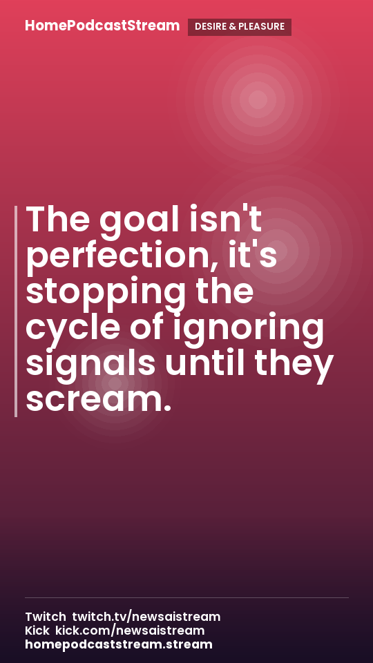 The goal isn't perfection, it's stopping the cycle of ignoring signals until they scream.